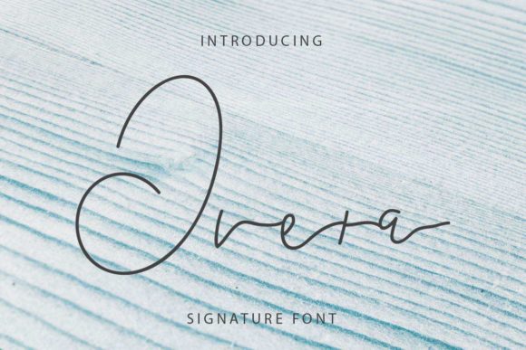 Overa Font PNG with transparent background - Preview 1