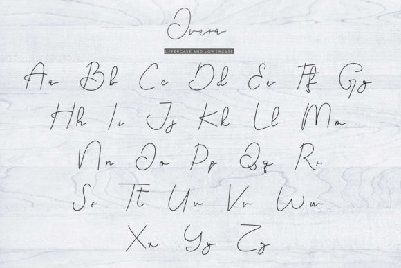 Overa Font PNG with transparent background - Preview 4