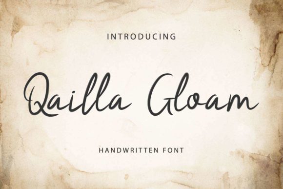 Qailla Gloam Font PNG with transparent background - Preview 1