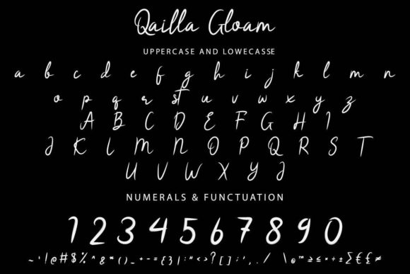 Qailla Gloam Font PNG with transparent background - Preview 4