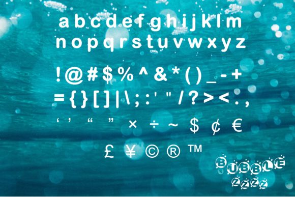 Bubble ZZZ Font - Preview 2