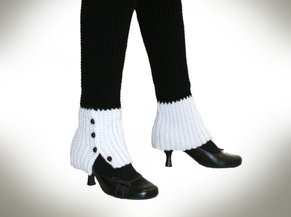 Dowager Faux Spats Leg Warmers