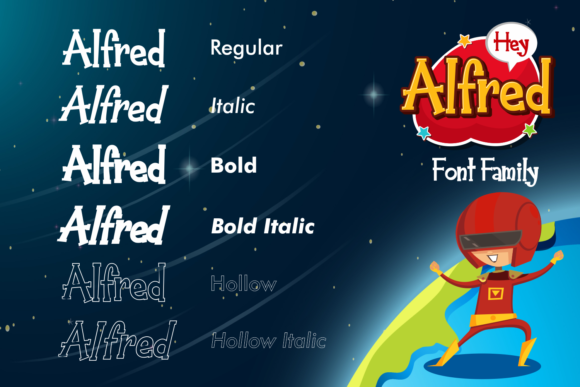 Hey Alfred Font PNG with transparent background - Preview 1