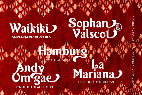 Lamafa Font PNG with transparent background - Preview 3