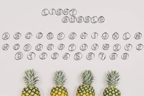 Light Bubble Font PNG with transparent background - Preview 1
