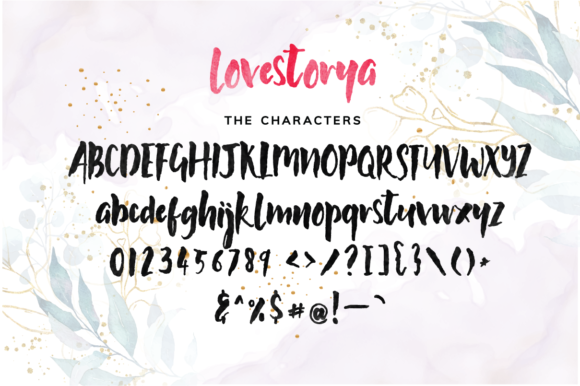 Love Storya Font PNG with transparent background - Preview 6