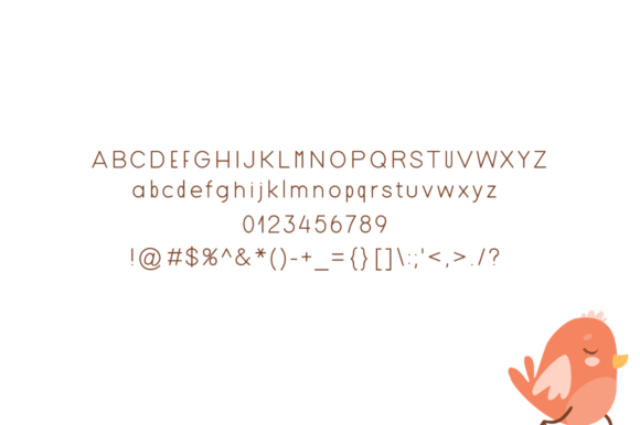 Minibird Font PNG with transparent background - Preview 3