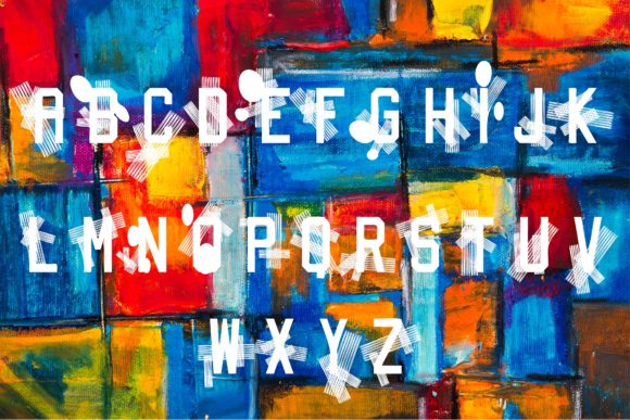 Modern Art Font PNG with transparent background - Preview 1