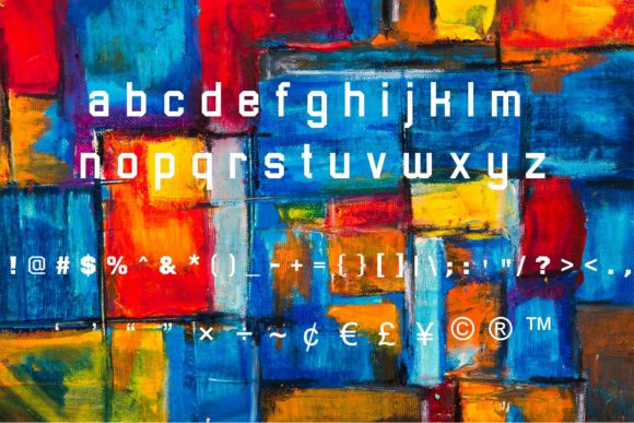 Modern Art Font PNG with transparent background - Preview 3