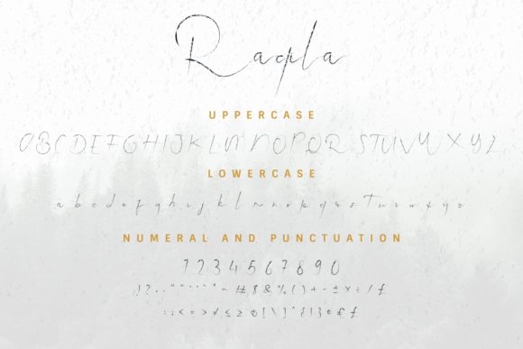 Raqila Font PNG with transparent background - Preview 4
