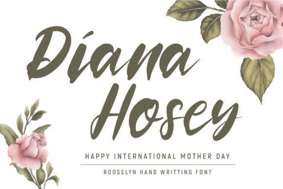 Rooselyn Font PNG with transparent background - Preview 1