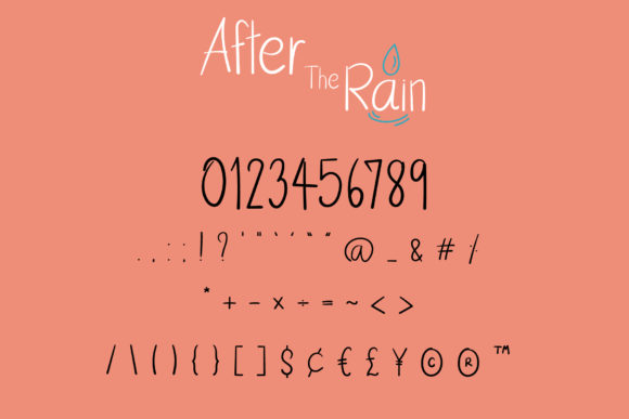After the Rain Font - Preview 3