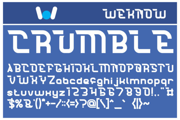 Crumble Font PNG with transparent background - Preview 1