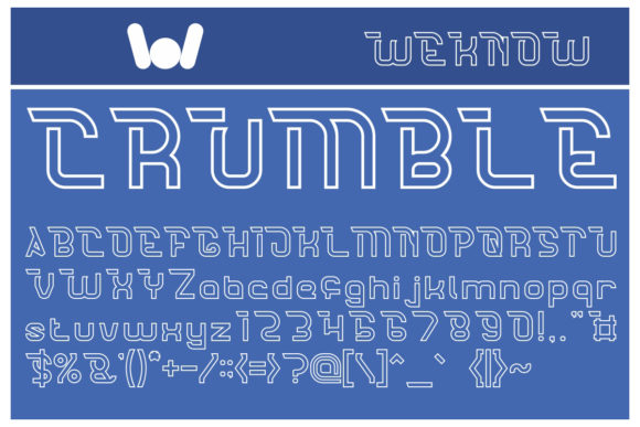 Crumble Font PNG with transparent background - Preview 4