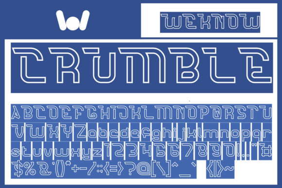 Crumble Font PNG with transparent background - Preview 5