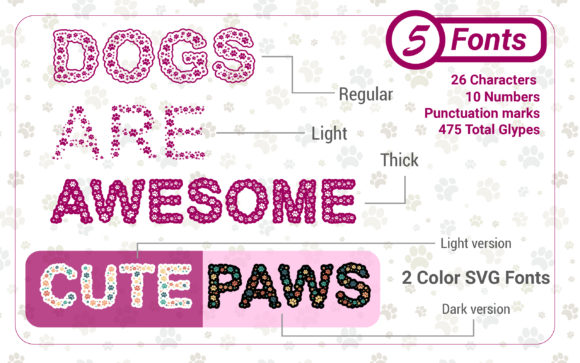 Dog Paws Font - Preview 1