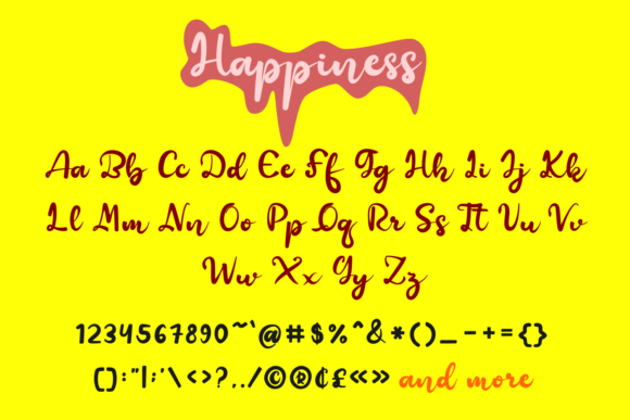 Happiness Font - Preview 4