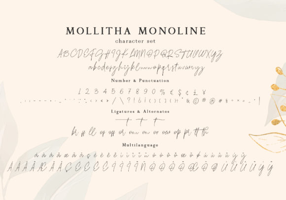 Mollitha Font PNG with transparent background - Preview 6