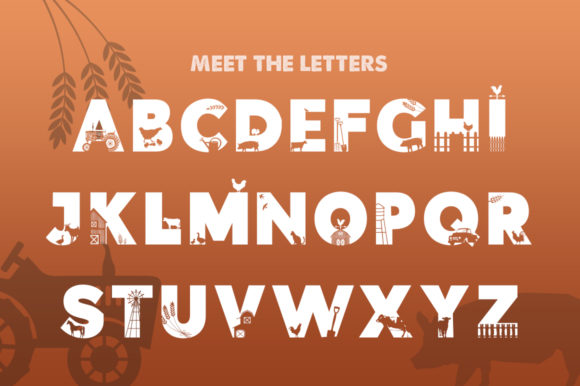 On the Farm Font PNG with transparent background - Preview 1