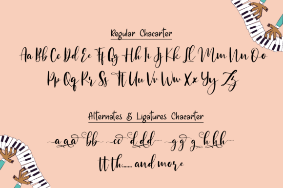Piano Teacher Font PNG with transparent background - Preview 5