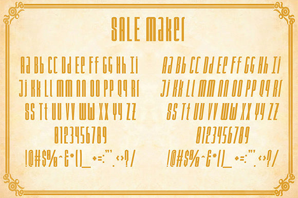 Sale Maker Font font preview - 1