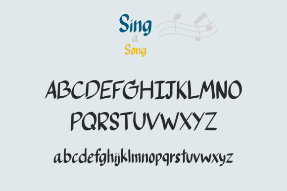Sing a Song Font PNG with transparent background - Preview 2
