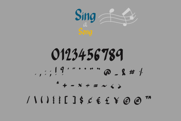 Sing a Song Font PNG with transparent background - Preview 3