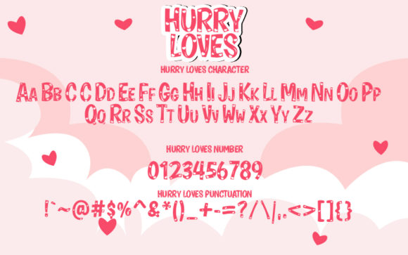 Hurry Loves Font PNG with transparent background - Preview 4