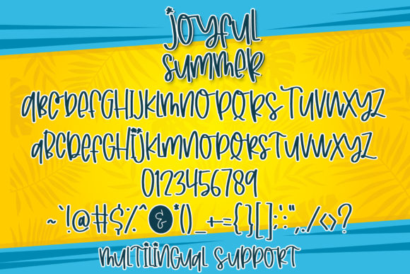 Joyfull Summer Font PNG with transparent background - Preview 6
