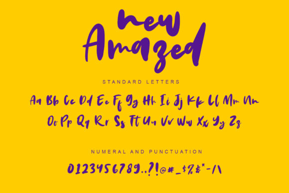 New Amazed Font PNG with transparent background - Preview 2