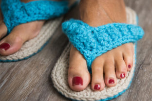 Ocean City Flip Flops Crochet Pattern Graphic by Knit and Crochet Ever ...