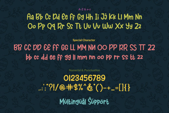 Pop Easter Font PNG with transparent background - Preview 1