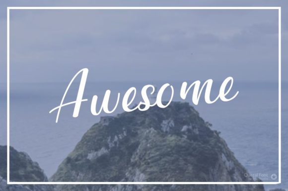Quezal Font PNG with transparent background - Preview 2