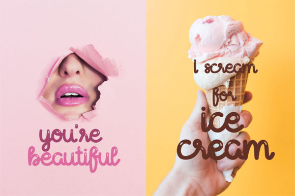 Chocolate Cheese Font PNG with transparent background - Preview 3
