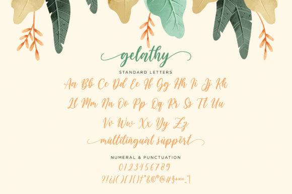 Gelathy Font PNG with transparent background - Preview 4