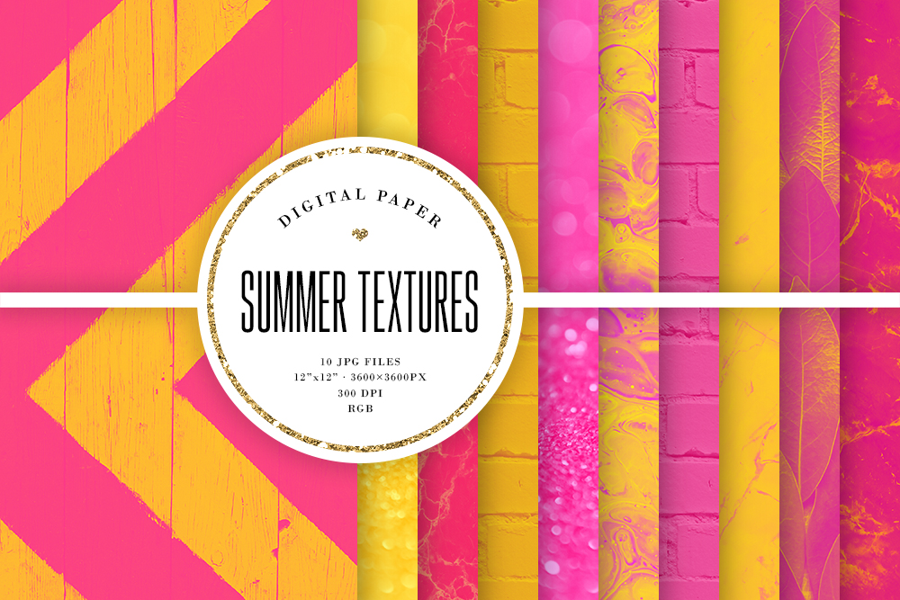 Bright Textures - Hot Pink & Yellow