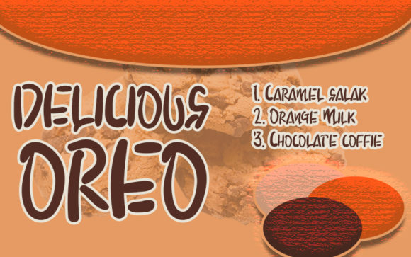 Chocolate Cookie Font PNG with transparent background - Preview 1