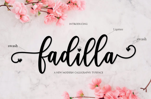 Fadilla Font PNG with transparent background - Preview 1