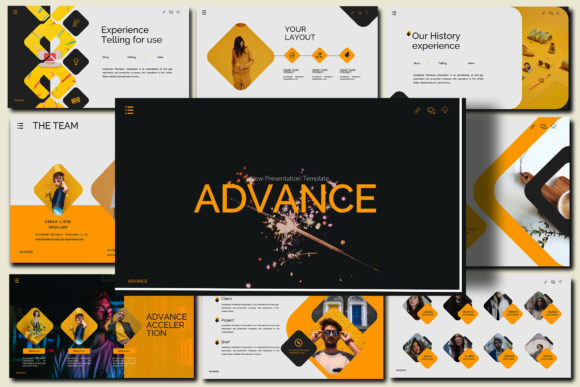 Preview of Advance - Lookbook PowerPoint fashion presentation template