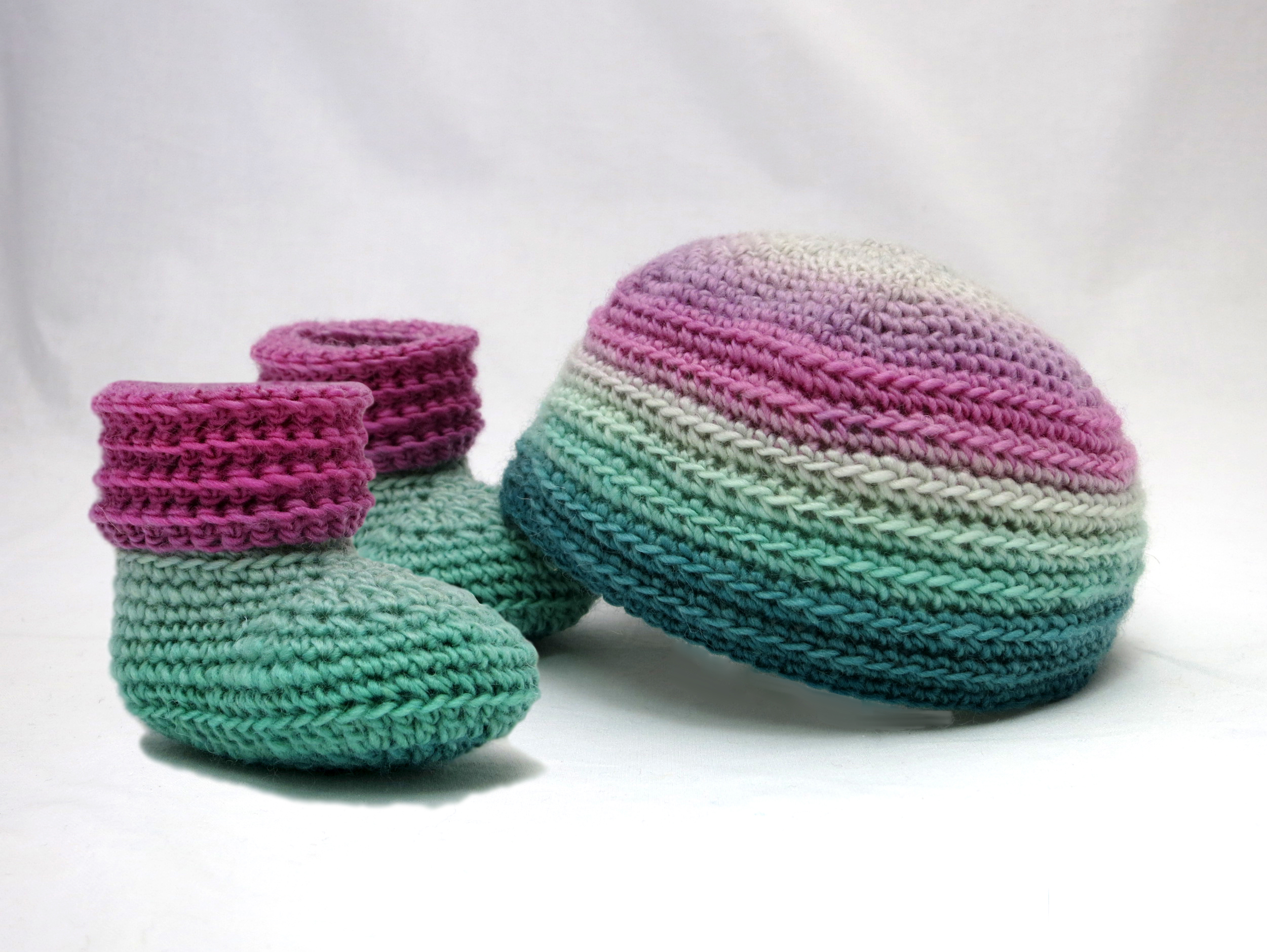 Sweet Baby Booties and Beanie Gift Set