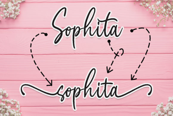 Amelia Sophia Font PNG with transparent background - Preview 2