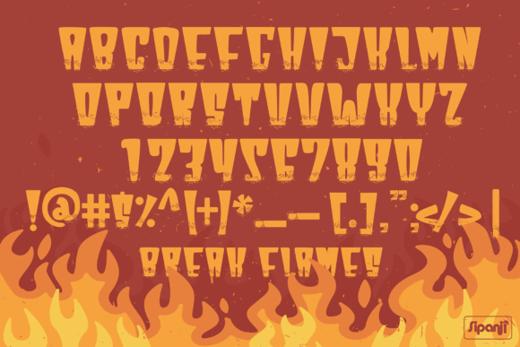 Break Flames Font - Preview 6
