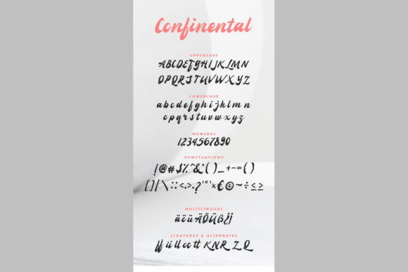 Confinental Font PNG with transparent background - Preview 5