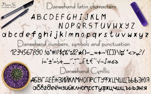 Daneehand Font - Preview 1
