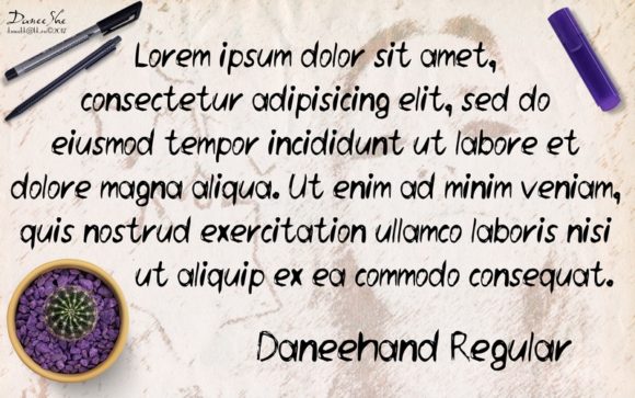 Daneehand Font - Preview 2