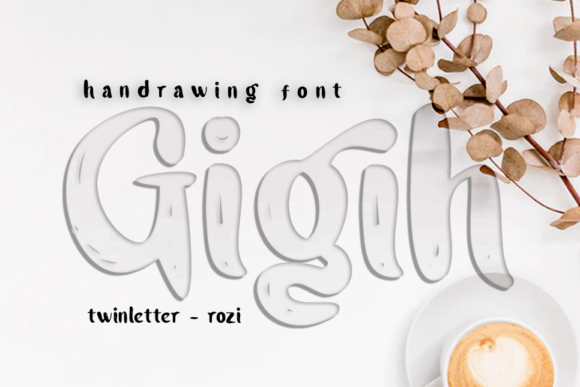 Gigih Font PNG with transparent background - Preview 1