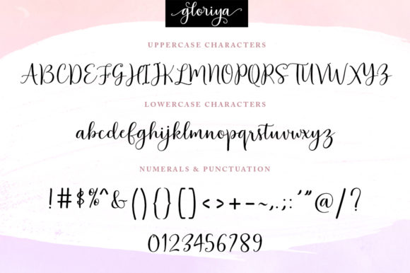 Gloriya Font - Preview 4