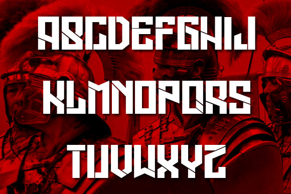 Legionary Font PNG with transparent background - Preview 3