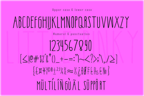 Little Pinky Font PNG with transparent background - Preview 4