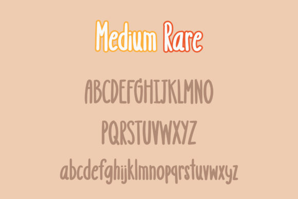Medium Rare Font PNG with transparent background - Preview 2